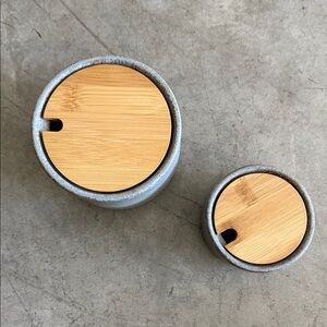 Ceramic Containers with Bamboo Lids